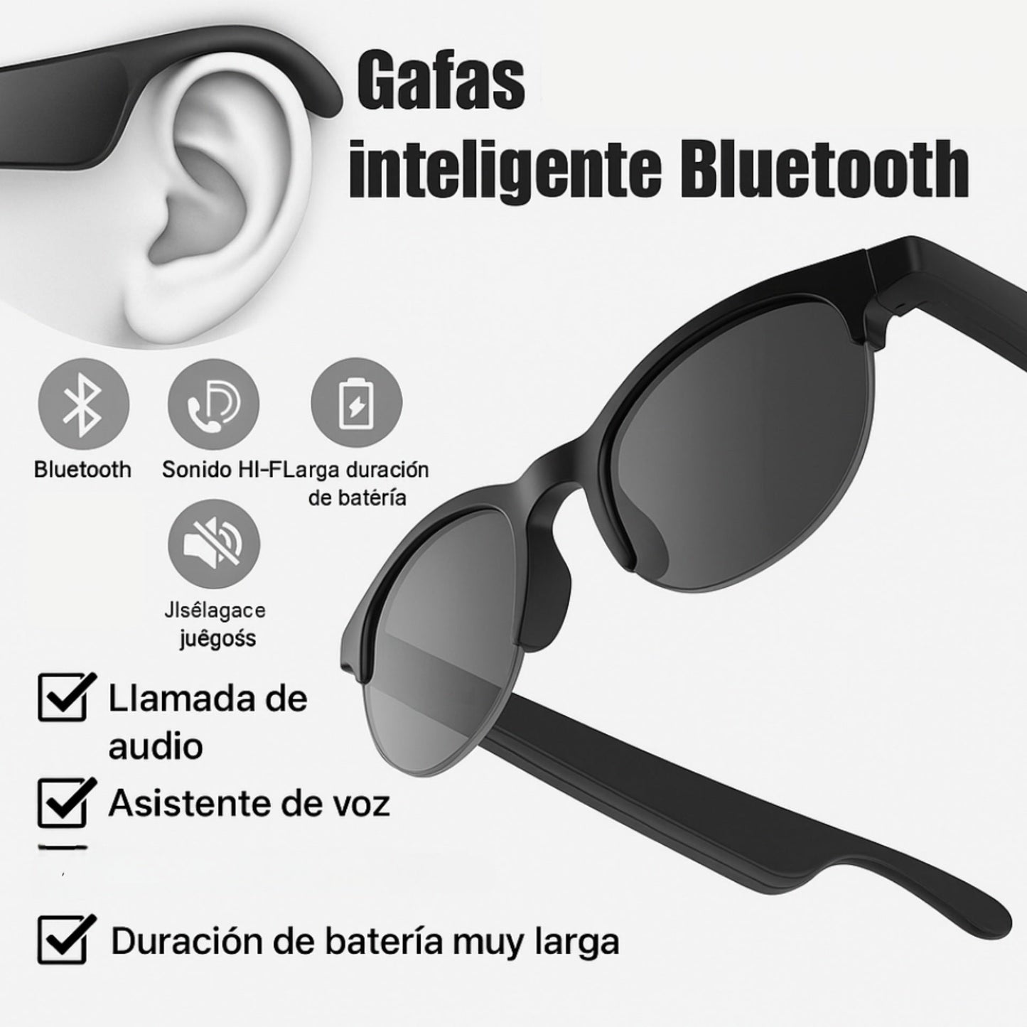 LENTES CON AURICULARES BLUETOOTH XG88 PRO