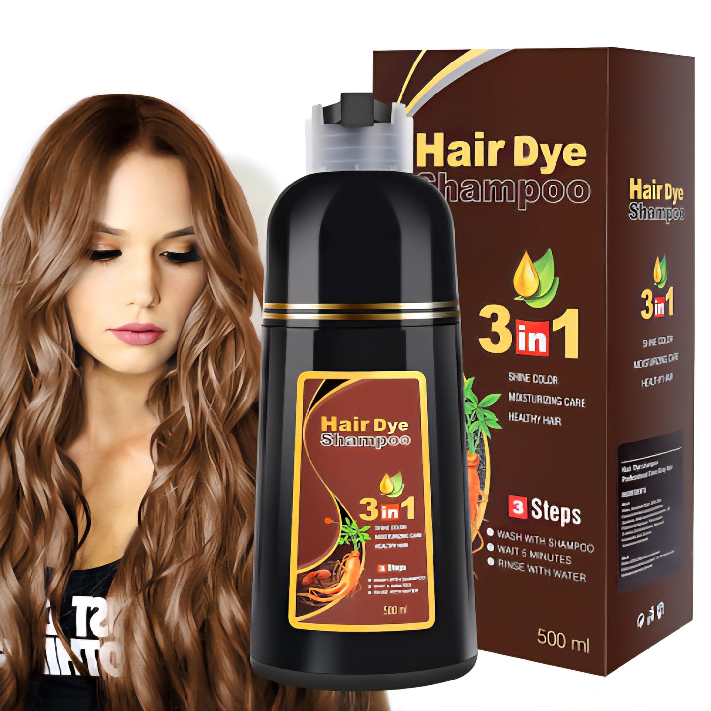 SHAMPOO TINTE PARA CUBRIR LAS CANAS 400ML