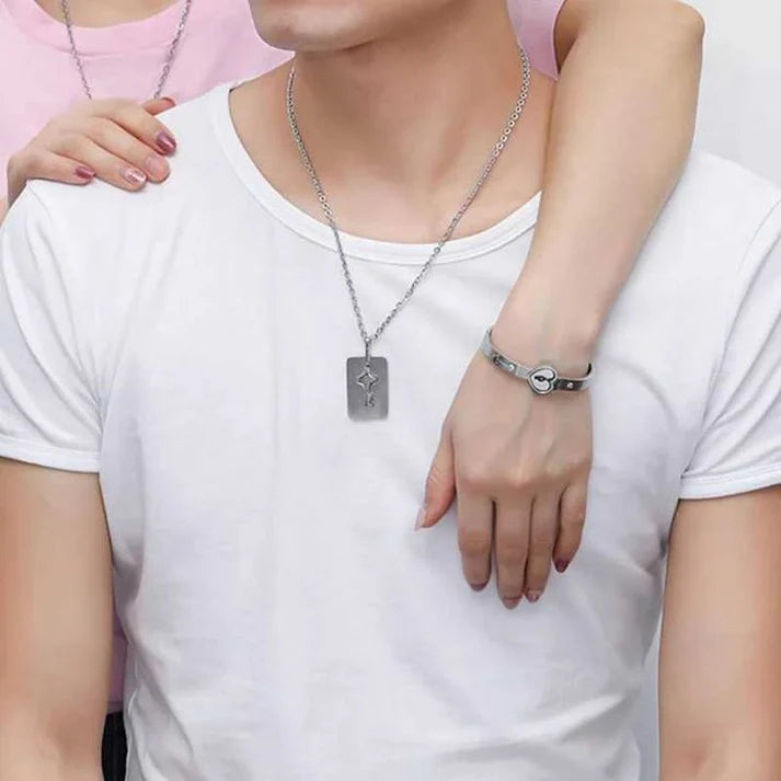 DUO PULSERA y Collar con LLAVE