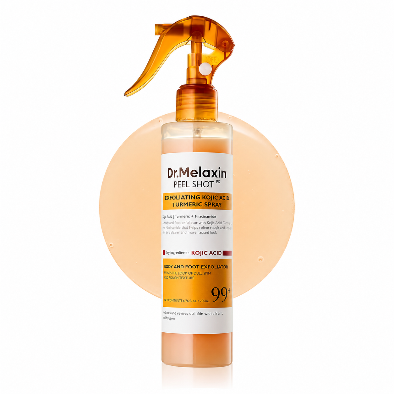Dr. Melaxin - Spray Exfoliante Corporal de Queratina, Ácido Kójico y Cúrcuma