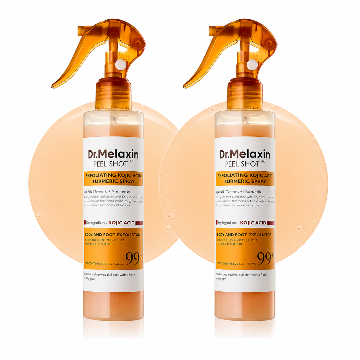 Dr. Melaxin - Spray Exfoliante Corporal de Queratina, Ácido Kójico y Cúrcuma
