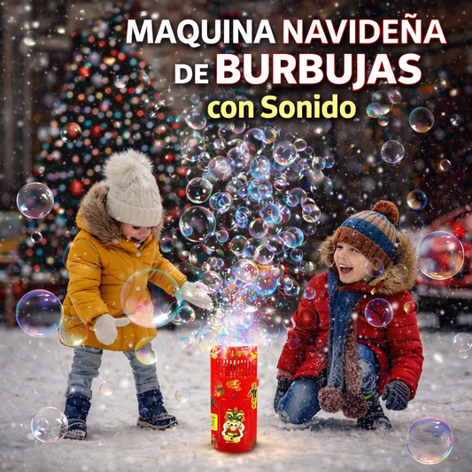 MAQUINA NAVIDEÑA DE BURBUJAS