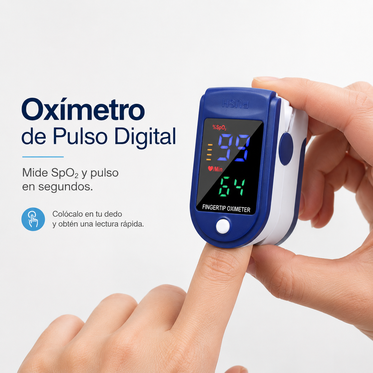 Oxímetro de Pulso Digital con Pantalla OLED