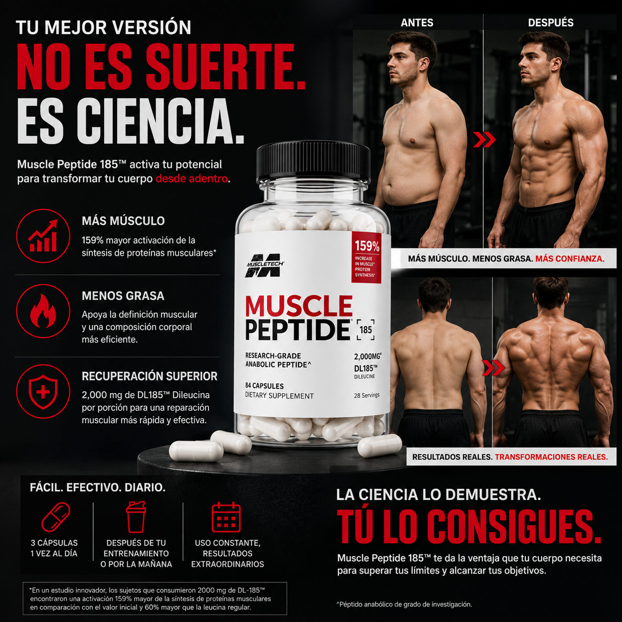 Peptido Muscular 185™ (84 Capsulas)