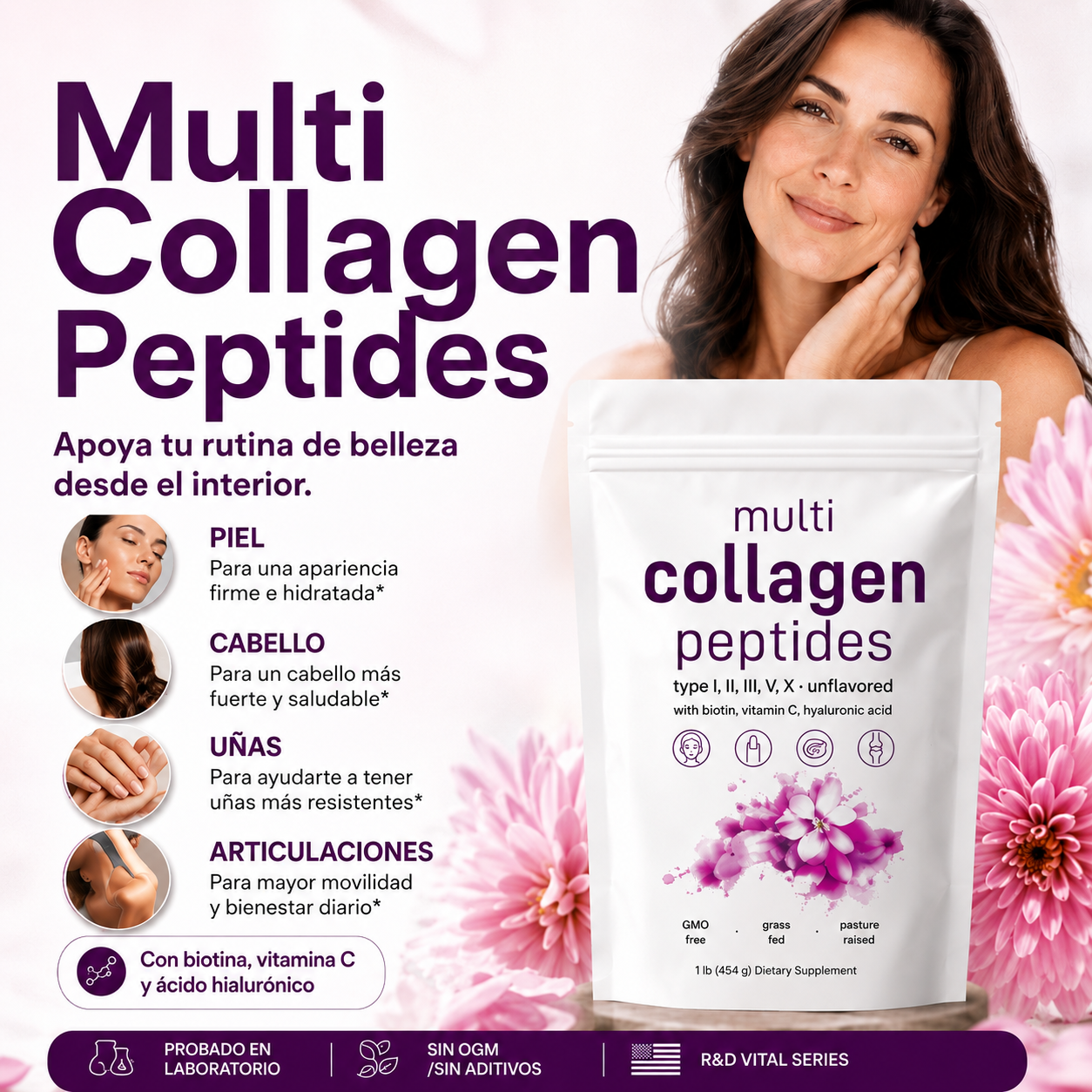 Multi Peptidos de Colágeno 8 en 1