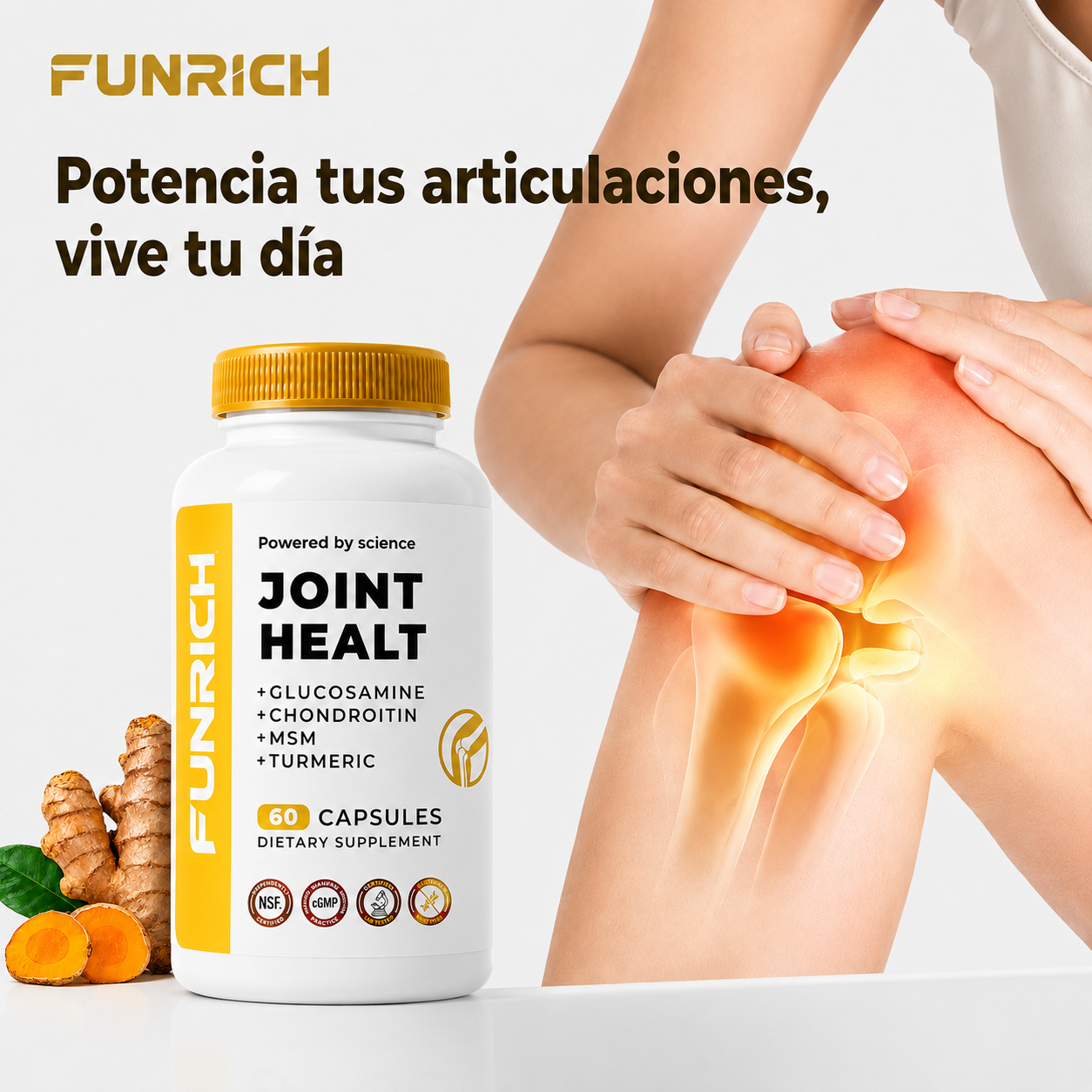 FUNRICH - Soporte avanzado para articulaciones, cartílago y movilidad