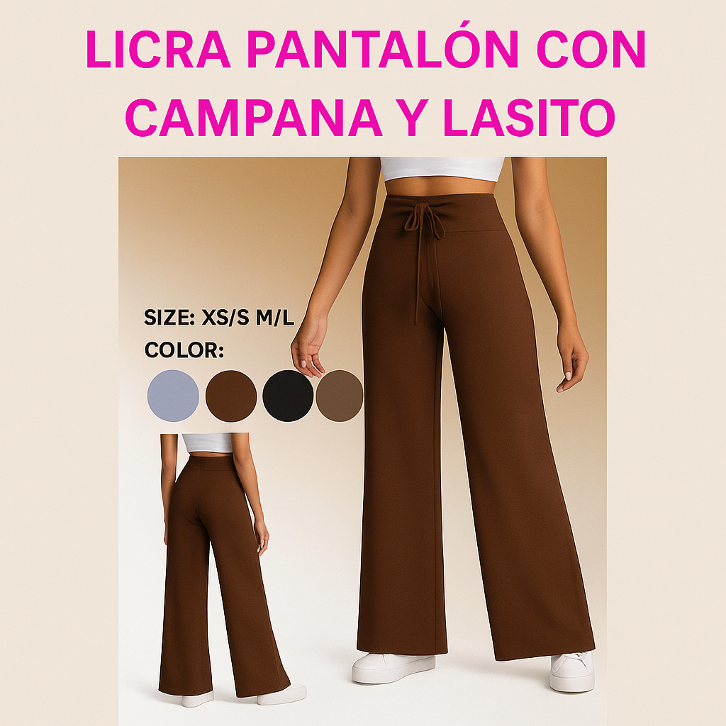 LICRA PANTALON CON CAMPANA Y LASITO