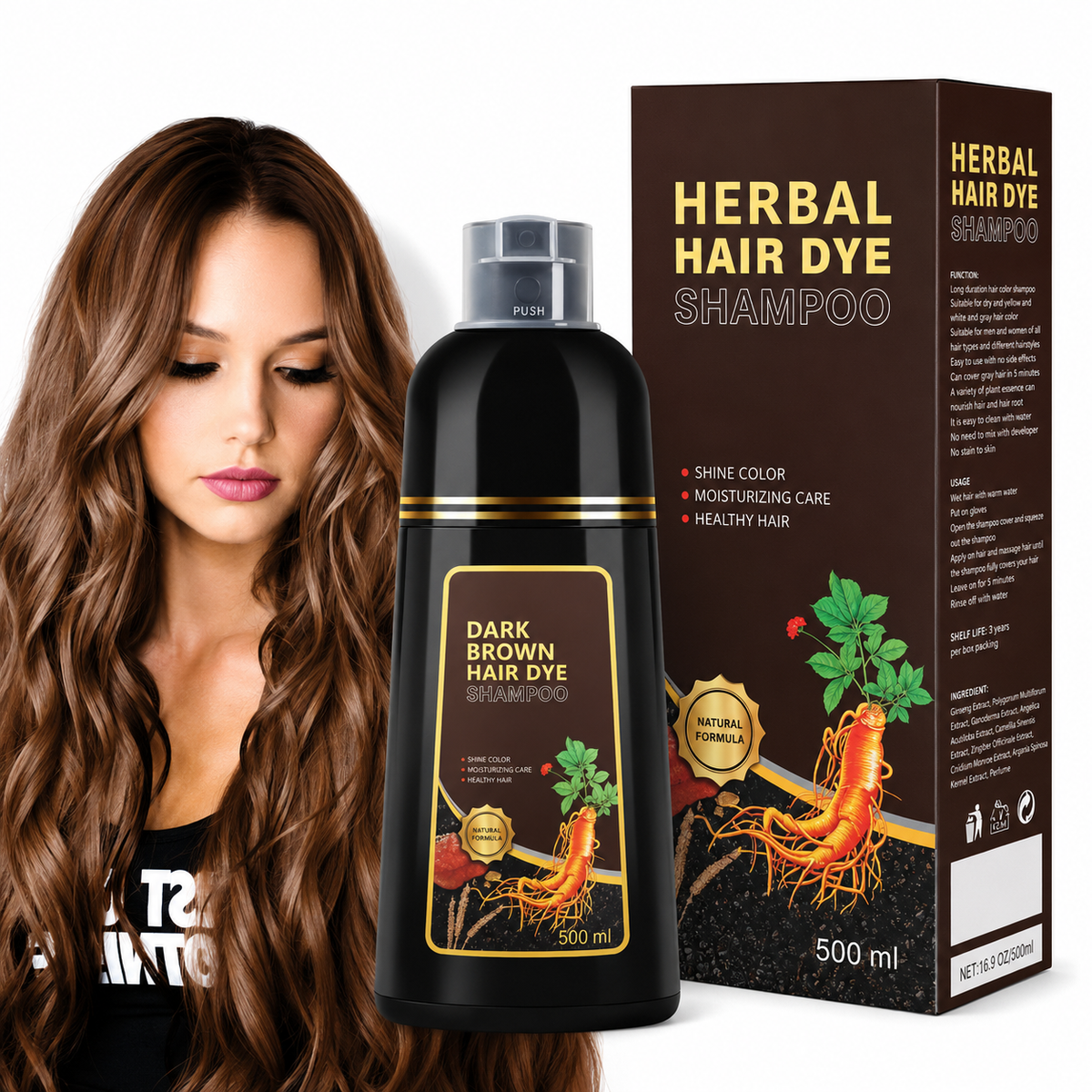 SHAMPOO TINTE PARA CUBRIR LAS CANAS 400ML