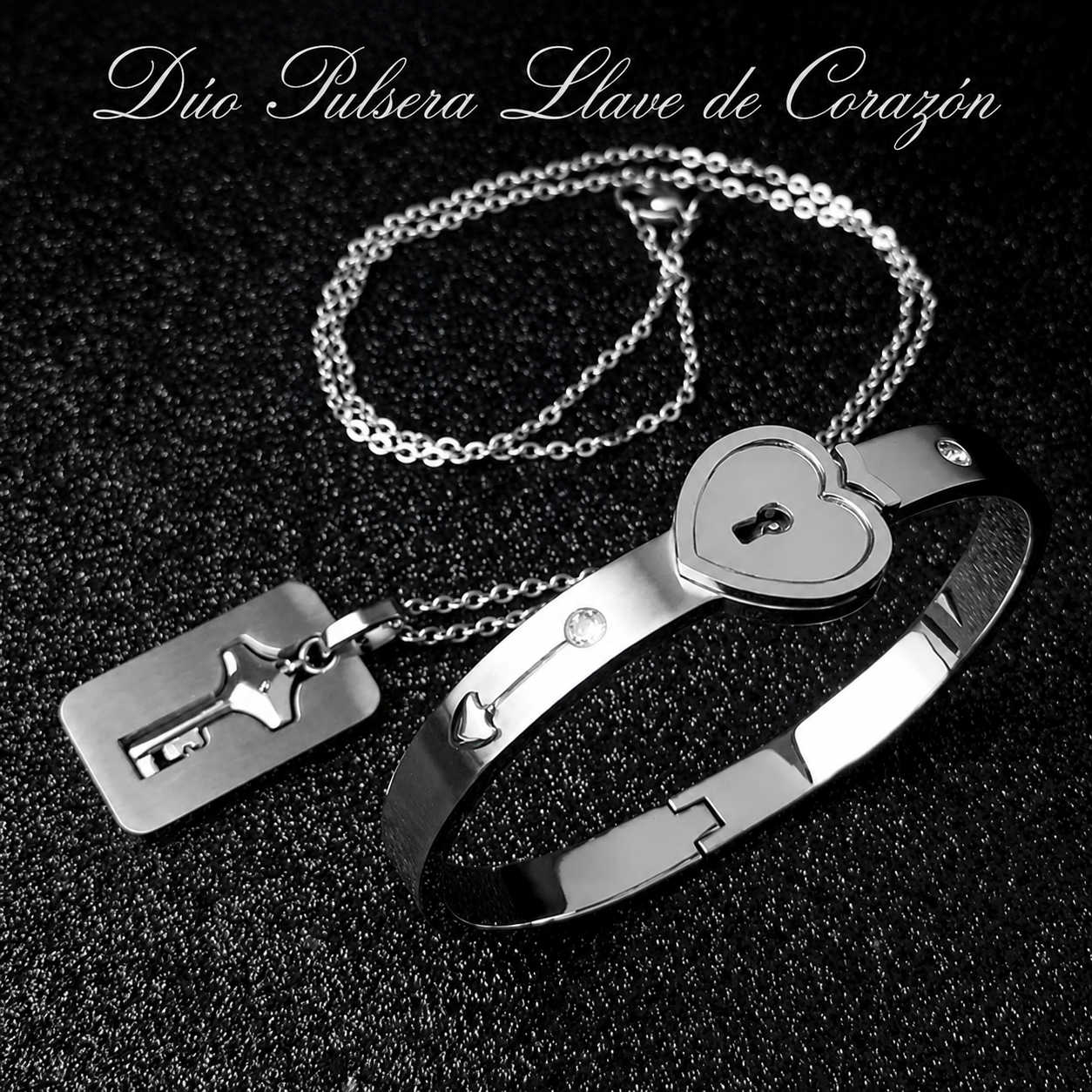 DUO PULSERA y Collar con LLAVE