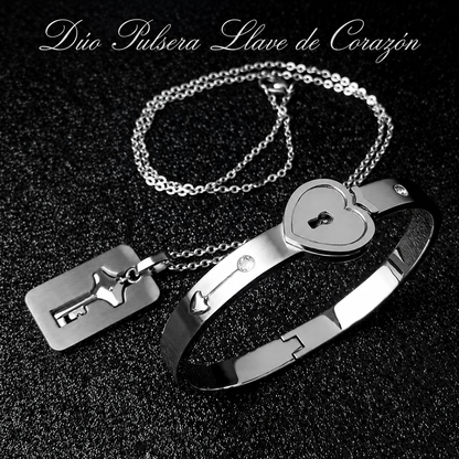 DUO PULSERA y Collar con LLAVE