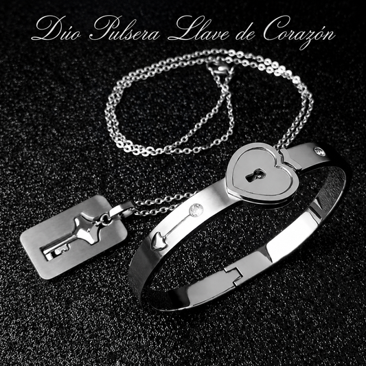 DUO PULSERA y Collar con LLAVE